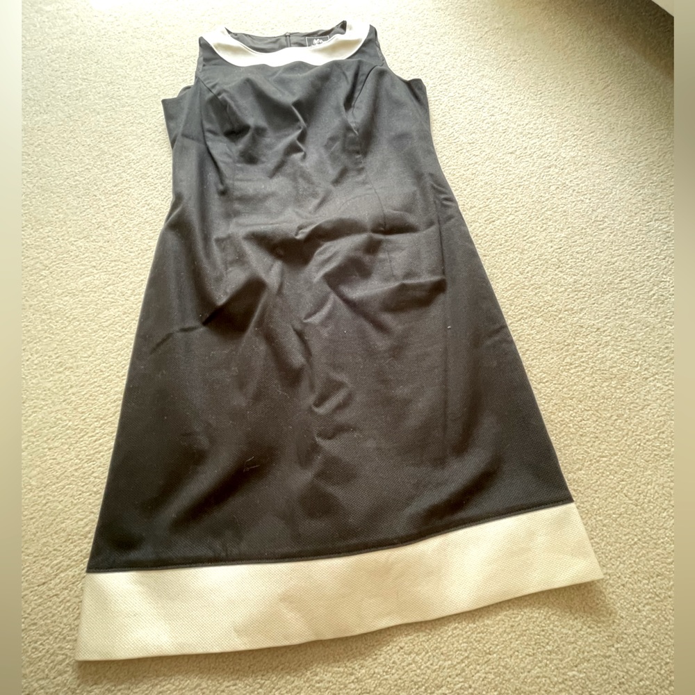 Abbie Mags Black & White Sleeveless Dress